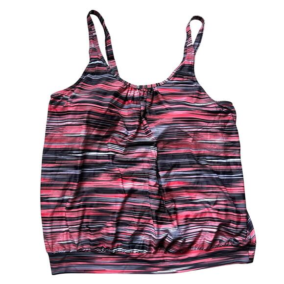 Younique x Aqua Eve Tankini with Boy Shorts Two Piece Swimsuit Pink 24W NEW - Picture 3 of 10